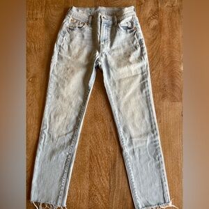 GAP Mid Rise Girlfriend Jeans - Light Blue